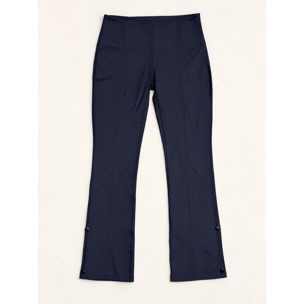 Halara Navy Snap-Hem 7/8 Pants Size Medium NWOT